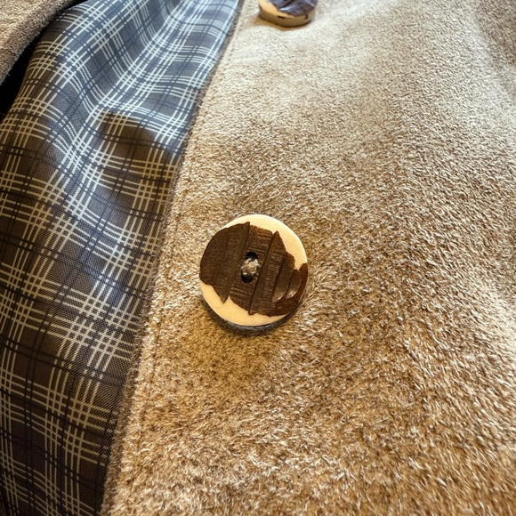 BEIGE GENUINE LEATHER VEST  SZ M - Picture 10 of 12